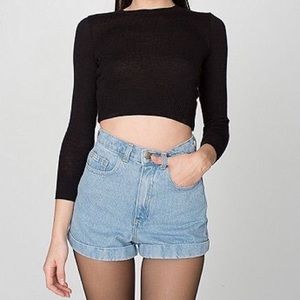 American Apparel high waisted mom shorts
